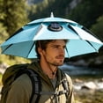 thumbnail image 5 of Solar Powered Fan Umbrella Hat 31.5in UPF 50+ Dual Cooling Hands Free Outdoor Sun Protection Hat for Fishing Golf Camping(Sky Blue,One Size), 5 of 8