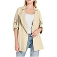 thumbnail image 5 of Sevevn Winter Coats for Winter Women Fashion Solid Color Long Sleeve Turn-Down Cardigan Pockets Loose Casual Outwear Sales Today Clearance, 5 of 8