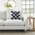 thumbnail image 3 of Mina Victory Life Styles Tufted Pom Poms 18"X18" Navy Indoor Throw Pillow, 3 of 6