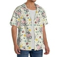 thumbnail image 2 of Goofa Cute Cow Printed Men's Casual Short-sleeved Shirt,Lightweight Breathable Button-down,Summer Casual men's top,Versatile Fashion shirt-Large, 2 of 7