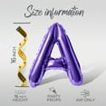 thumbnail image 4 of Letter Balloons - HIS LAST NAME IS MINE 16" Inch Alphabet Letters Foil Mylar Balloon Bachelorette Party Banner (Purple), 4 of 5