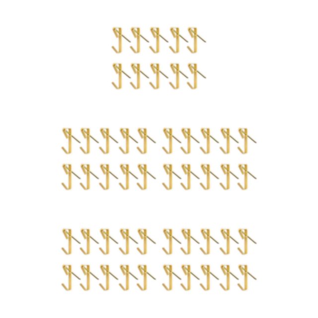 Inteprter Ganchos para cuadros prácticos y prácticos con clavos para una aplicación amplia y versátil Ganchos para marcos de fotos dorados 20 Type2 NO2