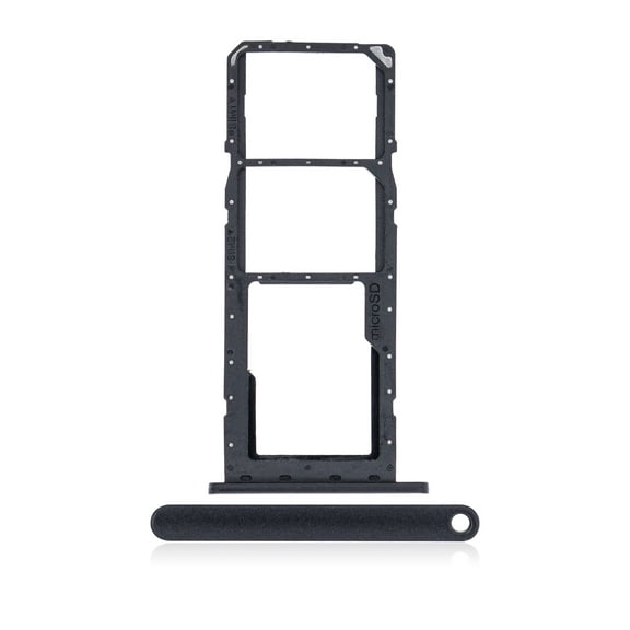 Replacement Dual Sim Card Tray Compatible For Samsung Galaxy A02S (A025 / 2020) / A03 (A035 / 2021) (Black)