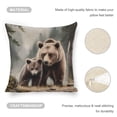 thumbnail image 4 of bear cub forest Linen toss pillowcase decoration pillowcase gifting preferred 18x18 inch cushion cover 4 sets sofa pillowcase sofa bedroom living room car, 4 of 8