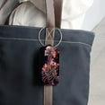thumbnail image 6 of PhooArto 2 Pcs Pink Flower Skeleton Luggage Tag for Suitcases, Leather Baggage Tags Identifiers for Travel, Stainless Steel Loop Name ID Label for Women Bag Backpack, 6 of 6