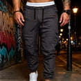 thumbnail image 2 of Vetsdori Breathable Pants for men Elastic Waist Cargo Zipper Pocket Sport Pantalones Drawstring Stylish Gifts for Men Mens Trousers Joggers, 2 of 6