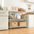 thumbnail image 2 of 3- Shelf Metal Shelving Unit 35.6Wx14Dx36H,Adjustable Storage Shelves Heavy Duty Garage Steel Shelving for Office,Wire Rack Small Shelf for Kitchen Shelves Laundry Bathroom Pantry Closet,Chrome, 2 of 10