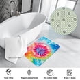 thumbnail image 3 of Tie Dye Polyester Indoor Mat Non-Slip Area Rug Chair Rugs Machine Washable, 3 of 6