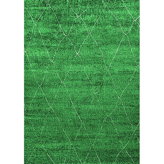 Ahgly Company Indoor Rectangle Oriental Green Industrial Area Rugs, 6' x 9'
