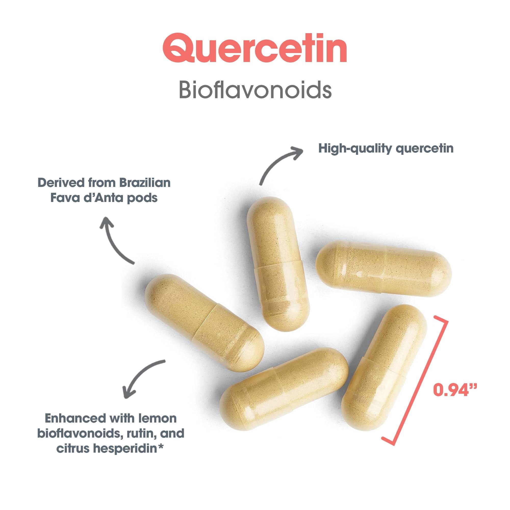 ARG Quercetin & Bioflavonoids - Quercetin Supplement with Lemon Bioflavonoid Complex - Rutin & Citrus Extract - Antioxidant & Immune Support - Vegetarian - 50 Servings - 100 Capsules
