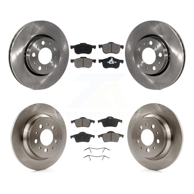 CMX Front Rear Disc Brake Rotors and Ceramic Pads Kit for Car Volvo S60 XC70 V70 S80 K8C-101271