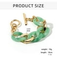 thumbnail image 3 of Fashionable Resin Bangle Candy Color Handchain Adjustable Length Wristchain Party Jewelry for Sophisticated Ladies, 3 of 9