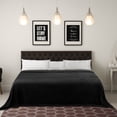thumbnail image 4 of Fleece Blanket Soft Lightweight Microfiber Plush Flannel Throw Blankets for Couch Sofa Bed, Black Queen, 4 of 7