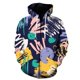 thumbnail image 1 of Sudadera con capucha y cremallera para hombre, con estampado 3D de grafiti y pintura artística, estilo hip hop, informal, de manga larga, 1 of 6