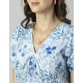 thumbnail image 6 of Moomaya Womens Printed Summer Dress, V-Neck Ruffled Viscose Midi Dress, Sundress, 6 of 7