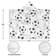 thumbnail image 3 of Wearable Blanket,Gray Soccer Balls Pattern Hooded Wearable Sherpa Blanket for Adults & Teens,Winter Poncho Shawl Wrap Cape Thick Warm,50"x60", 3 of 5