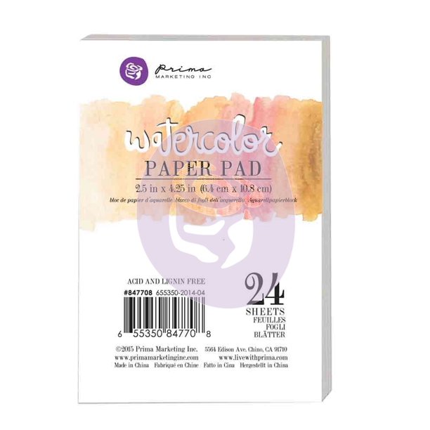 2.5x4.25"" Watercolor Paper Pa