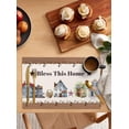 thumbnail image 2 of Country House Placemats Set of 6, Washable Woven Burlap Cloth Fabric Placemat for Square/Rectangle/Round/Oval Dining Table, Easy Clean Place Mats for Toddlers, Kids Brown Barn Star Spring Retro Flower, 2 of 6