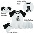 thumbnail image 2 of I'm Not Tired Funny Dresses For Baby, Newborn Babies Skirts, Infant Princess Dress, 0-24M Kids Graphic Clothes (Black Raglan Dresses, 18-24 Months), 2 of 5