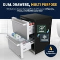 thumbnail image 2 of Newair 24" Outdoor Dual Drawer Freezer Fridge Convertible Refrigerator in Stainless Steel, 2 of 14
