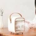 thumbnail image 1 of Aire acondicionado, ventilador de refrigeración silencioso, enfriador evaporativo USB con correa de transporte portátil para casa, oficina, coche, color blanco, 1 of 5