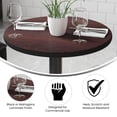 thumbnail image 4 of Mesa Redonda De 24'' Con Tablero Laminado Reversible Negro O Caoba, 4 of 5