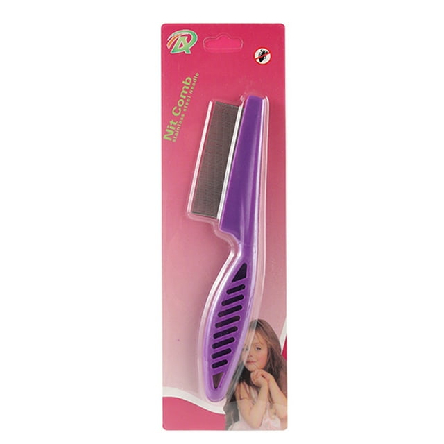Stainless Steel Flea Comb for Dogs and Cats, Dense Tooth Pet Grooming Comb, Ergonomic Handle, Reusable Fine-Toothed Design for Hair Care and Dandruff Detection