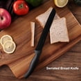 thumbnail image 4 of Kitchen Knife Sets, High Carbon Stainless Steel Knife Sets with Block, Black Knife Block Set, Knives Set for Kitchen with Anti-slip Handle, 4 of 4