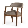 thumbnail image 1 of HomeRoots 472161 Taupe Nailhead Faux Leather Dining Arm Chair, 1 of 1