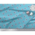 thumbnail image 2 of Soimoi Satin Silk Fabric Dot & Waterlily Floral Printed Fabric 1 Yard 42 Inch Wide, 2 of 3