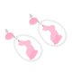 thumbnail image 3 of Pink Acrylic Rabbit and Fruit Design Earrings for Girls Lovely Ear Drops 1 Pair, 3 of 3