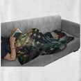 thumbnail image 6 of American Flag Soft Flannel Fleece Throw Blanket, Composite Photo of States with Fireworks on Background 4th of July Print, Cozy Plush for Indoor and Outdoor Use, 60" x 80", Multicolor, by Ambesonne, 6 of 6