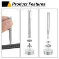 thumbnail image 4 of Uxcell 24Set 15mm Kit de Broches de Cuero de 2.76" de Largo con 4 Herramientas de Instalación, Plateado, 4 of 6