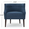thumbnail image 5 of Accent Club Chair- Curved Barrel Back- Button Tufted- Navy Blue Fabric, 5 of 5