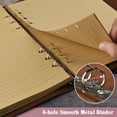 thumbnail image 3 of Leather Journal Notebook, Refillable Writing Journal Diary Planner for Women, A5 Size (6.3 x 9.3 Inches), Lined Journal for Writing, Travel Journal with 6-Ring Binder Pockets, 3 of 9
