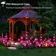 thumbnail image 5 of QiShi Solar Garden Lights - Waterproof Solar Orchid Lights with Larger Solar Capacity, Solar Decorative Lights Outdoor for Pathway, Patio, Front Yard Decoration(Purple & Pink)2-pack, 5 of 8