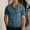 Blue, variant on Shirts For Men Short Sleeve Crew Neck Henley Shirt Basic Navy T-Shirts with Button Men Summer Shirts
