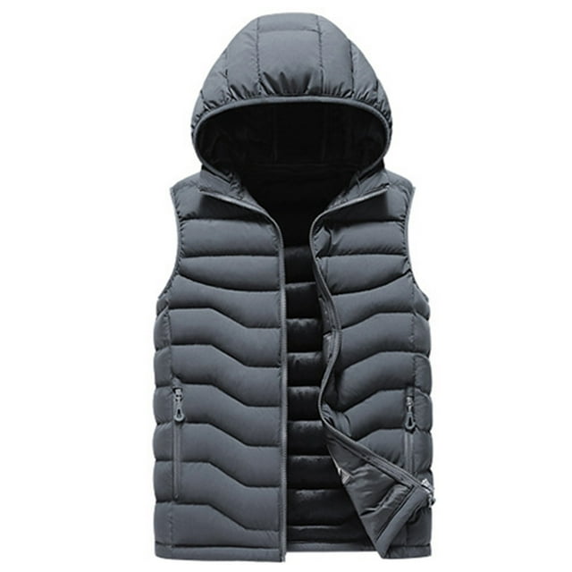 Sleeves for Men - Gilet à Capuche Sans Manches en Polyester - Décontracté, Quotidien