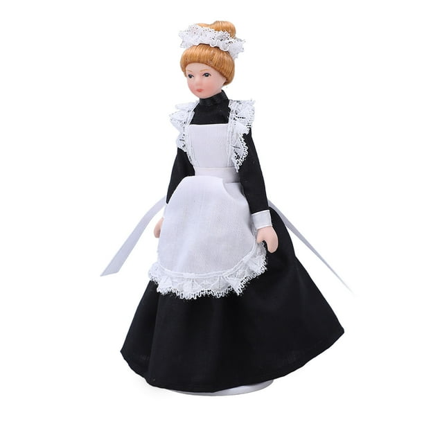 Accesorios para casa de muñecas, 1:12 Dollhouse Maid Doll House Maid Doll Mini modelo de muñeca de cerámica Durabilidad probada en el tiempo
