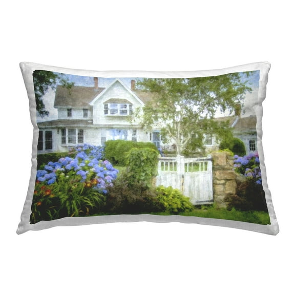 Stupell Industries Beach Getaway Cottage Decorative Printed Throw Pillow Design by Graffi*tee Studios.