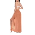 thumbnail image 3 of Women Sarong Wraps Dark Orange Paint Swimsuit Beach Pareo Bikini Coverups Skirt L, 3 of 7