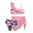 thumbnail image 4 of Linfrsh Girls Everyday Bikini Swim Set with UPF 50+, 2-Piece, Sizes 4-18(Pink,8-9 Years), 4 of 5