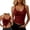 Wine, variant on hoksml Women's V-Neck Ribbed Racerback Crop Tank Top, Form Fitting Sleeveless Camisole for Layering or Workout