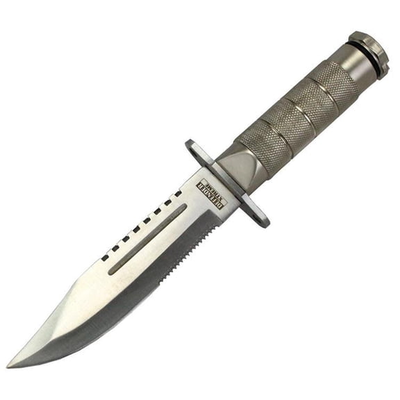 Defender-Xtreme 8.5" Heavy Duty Silver Mini Survival Knife with Sheath 9089