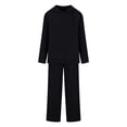 thumbnail image 3 of Sudadera Conjunto a juego de 2 piezas para mujer, sudadera con capucha tejida a la moda, pantalón, traje deportivo, trajes para correr Cgtredaw Negro S para Mujer, 3 of 7