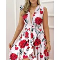 thumbnail image 5 of Vestido Con Abertura Elegante Con Volantes En Forma De Sqy,Blanco,L, 5 of 5