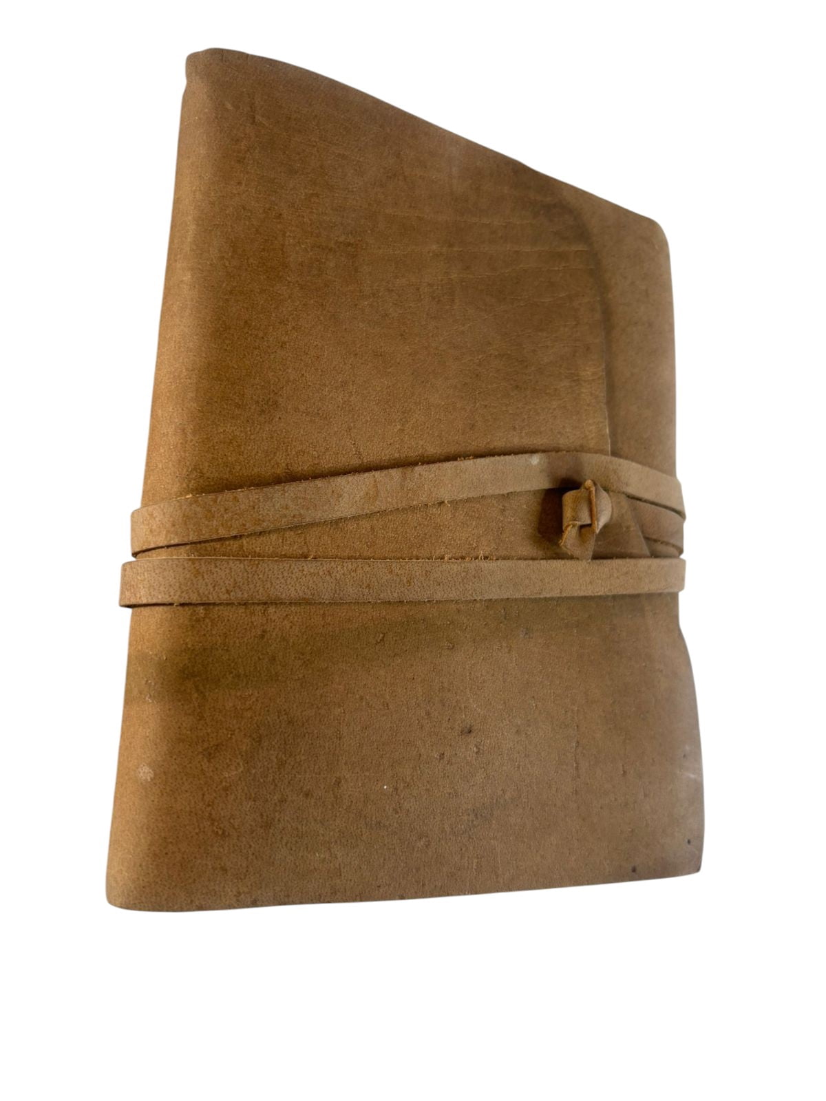 Handmade Leather Journal with Decklege Lined Paper, Vintage Wrap Closure Notebook, Lightweight Travel Diary, 6x8 Inch
