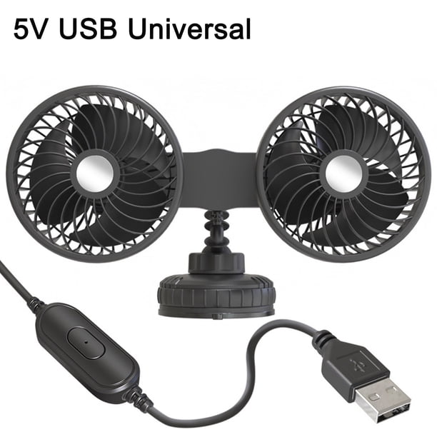 Xihbxyly Ofertas del Prime Day Ventilación en coche y cabezal ajustable 360°, ventilador en motos, ventilador en vehículo en bajo ruido para coche