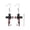 A004- E, variant on Dangle Drop Earrings, Independence Day American Flag Design Jewelry, 1.2X0.1 in 2D Flat Acrylic Cross Earrings, Patriotic Usa Flag Themed Ear Accessories for Women, Lightweight