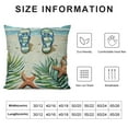 thumbnail image 5 of Chilfamy Summer Hello Sunshine Decorative Throw Pillow Covers, Beach Please Coastal Flip Flops Cushion Case Decor, Nautical Palm Leaves Seasonal Home Decoration for Sofa Couch 20x20in, 5 of 5